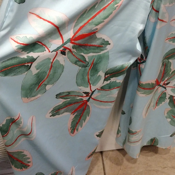 Hutch Anthropologie Satin Floral Ruched Wide Leg Jumpsuit Sz 10 Petite-Romantic - Picture 6 of 8